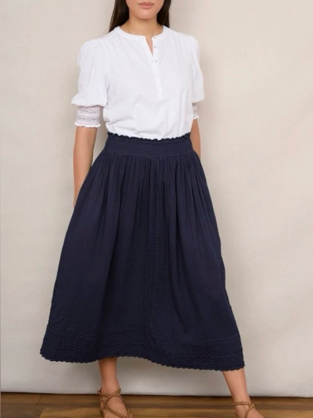 Wyse London Sophia Skirt in Navy